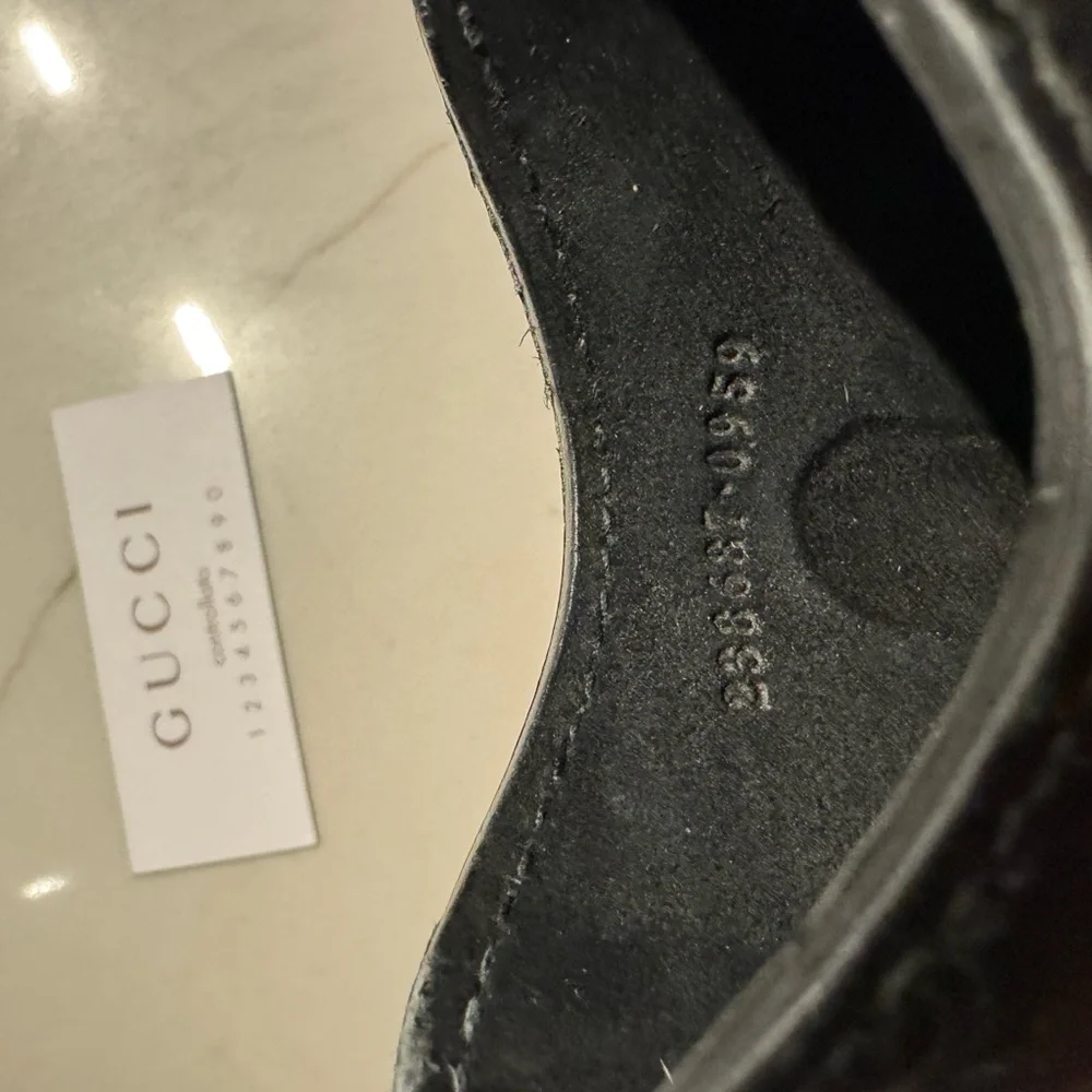 Gucci Black Leather Phone Case-Guccissima